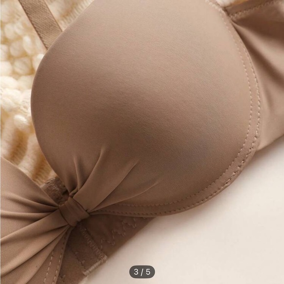 Set of 3 Women's Black, White, and Tan Bras - Picture 3 of 3